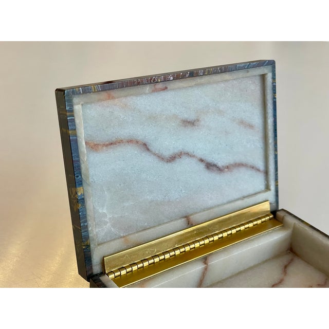 Handcrafted Box in Tiger Iron, Italy, 1950s For Sale - Image 12 of 15