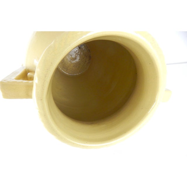 Pair of 1930s Art Deco Yellow Glazed Stoneware Urns, Attributed to Robinson Ransbottom For Sale - Image 12 of 12