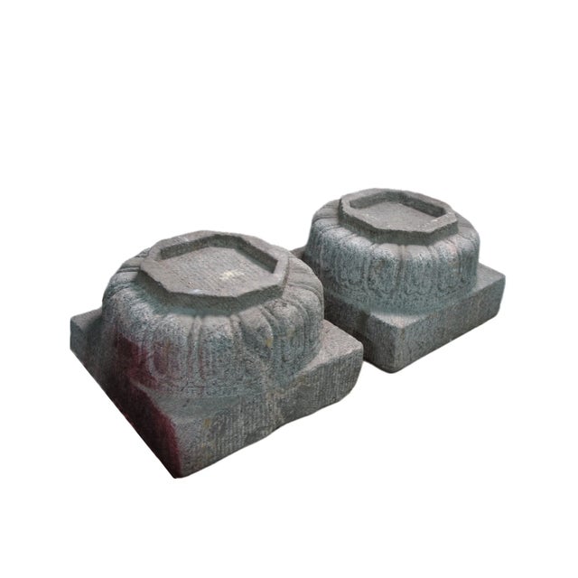 Antique Chinese Hand Carved Stone Pedestal For Sale In Greensboro - Image 6 of 12