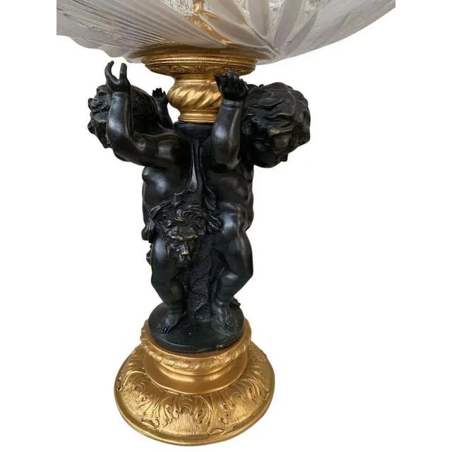 Traditional French Ormolu & Bronze Cherub Dish Stand or Tazza, 20th Century For Sale - Image 3 of 10