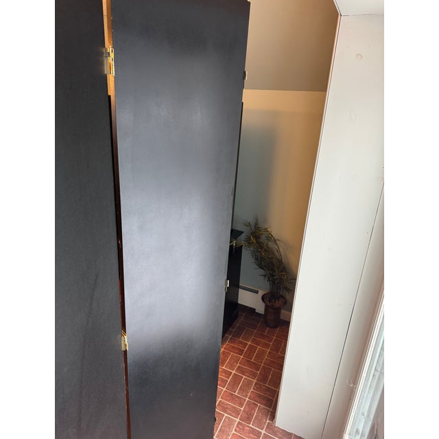 Vintage Four Panel Beveled Mirrored Screen For Sale - Image 11 of 16