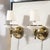 Pair of Art Deco Style Alabaster and Polished Brass Sconces For Sale - Image 11 of 13