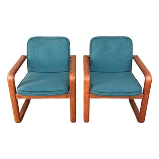 Mid Century Bentwood Lounge Chair Pair in the Style of Milo Bouman For Sale