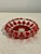 Vintage French Ruby Red & Clear Art Glass Ashtray With Dark Green Accent Detailing For Sale - Image 4 of 9
