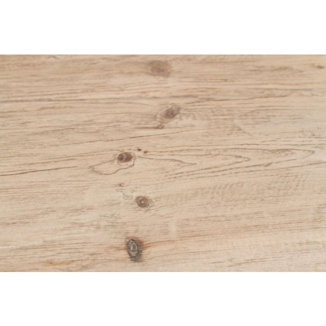 3" Thick Top Camargue Reclaimed Wood Pedestal Dining Table For Sale - Image 9 of 18