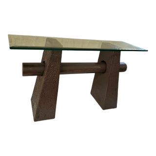 1970-80's Post Modern Sculptural Console Table For Sale