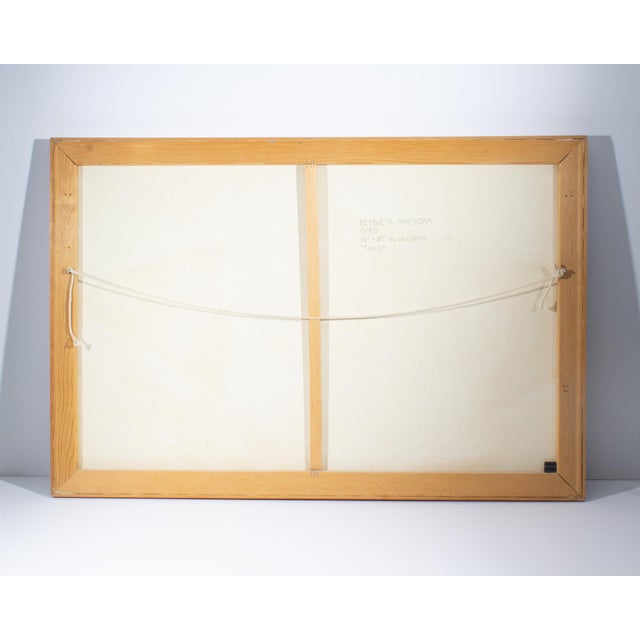 Brown 1989 “Table” Oil on Canvas Painting Elzbieta Sikorska For Sale - Image 8 of 9