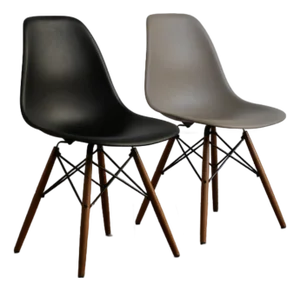 Eames Dowel-Leg Molded Plastic Side Chairs for Herman Miller, 2015, Pair