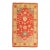 Early 21st Century Bright Red Green Turkish Oushak Accent Size Rug - 3'11" x 6'3" For Sale