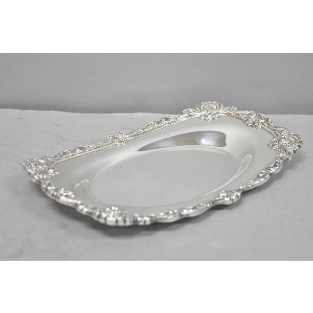 Vintage Victorian Style "Sir Christopher" by Wallace Silver Plated Gravy Boat Underplate Small Trinket Dish. Circa Mid...