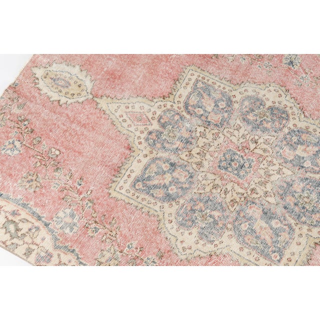 Textile 1960s Bohemian Turkish Area Wool Rug For Sale - Image 7 of 10