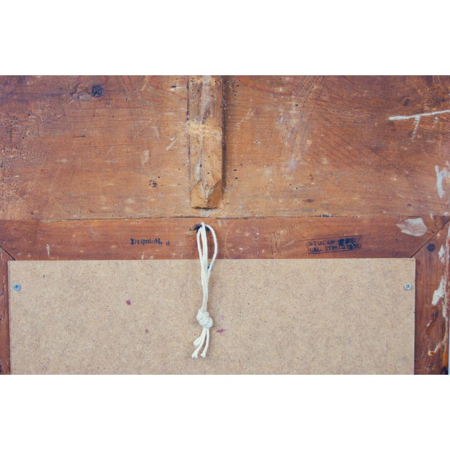 Antique Gustavian Trumeau Gold Mirror With Dry Scraped Surface - P. Holmberg. Stockholm. Sweden. 1830. For Sale - Image 6 of 10