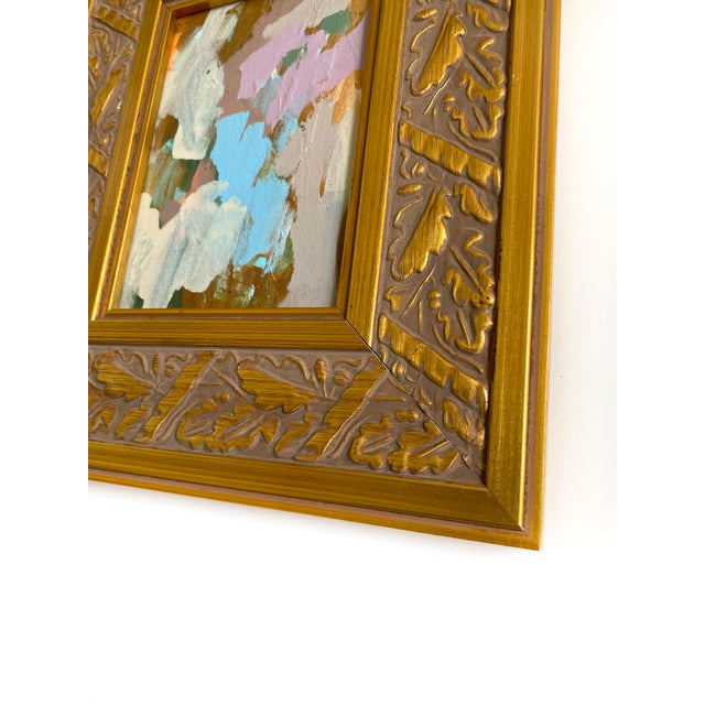Abstract "Partly Cloudy" Set of 2 Framed Mini Paintings by Jessalin Beutler For Sale - Image 3 of 7