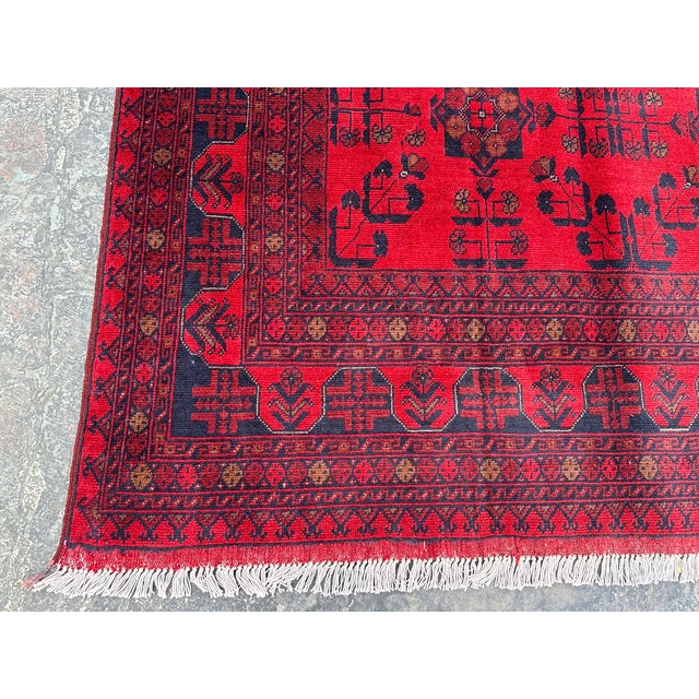 The Afghan Turkoman Vintage Khal Mohammadi rug is hand-knotted and 100% wool, This Afghan Turkoman rug will enhance your...
