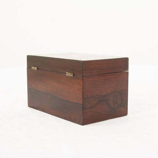 19th Century English 19th Century Rosewood Inlay Box For Sale - Image 5 of 6