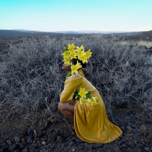 Contemporary Digital Self Portrait Photograph by Artist Fares Micue Titled Putting Flowers on the Thorns For Sale - Image 3 of 3
