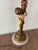 Antique Neoclassical Figural Candelabra Table Lamp, Featuring a Cherub or Putti Figurine Holding a Candelabra, on a Marble Base For Sale - Image 10 of 12