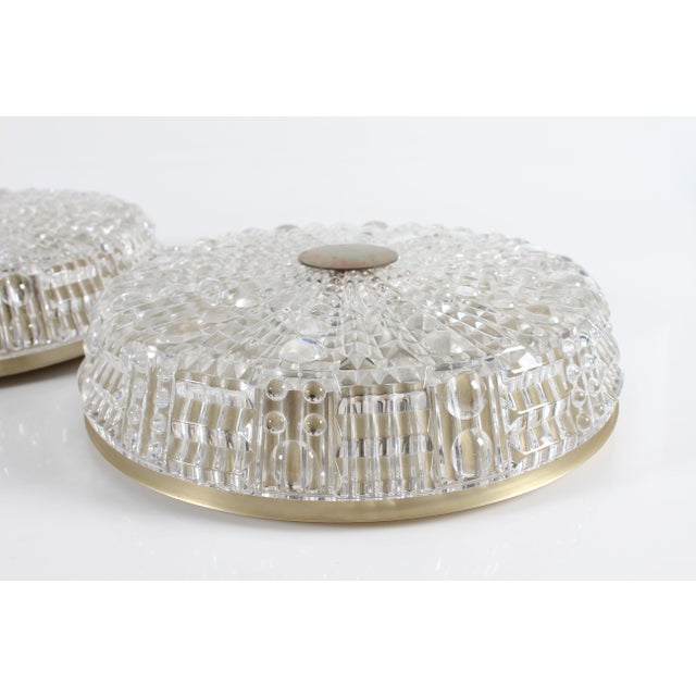 Vintage Ceiling Lamps by Carl Fagerlund for Orrefors, Sweden, 1960s, Set of 2 For Sale - Image 6 of 12