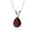 This elegant pendant necklace features a captivating Garnet gemstone, celebrated for its deep wine-red hue and rich,...