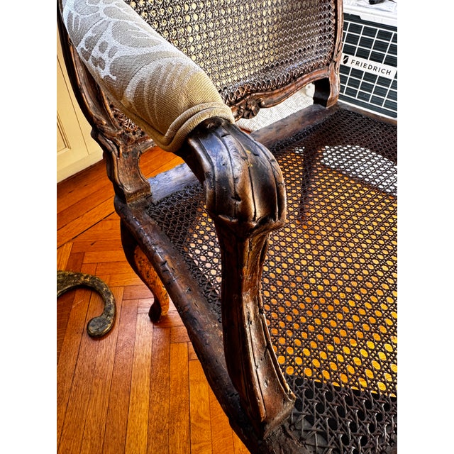 Pair of Original 18th Century Antique Regence Fauteuil Arm Chairs in Beechwood For Sale - Image 9 of 18