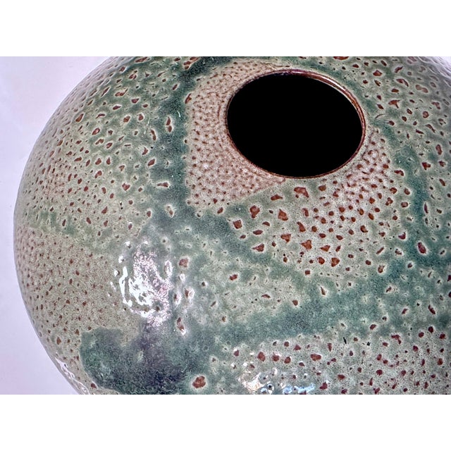 Modernist Japanese Raku Studio Ceramic Art Vase, 1970s For Sale - Image 9 of 13