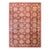 8x11 Red Ivory Floral Lattice Hand-Knotted Wool Rug For Sale