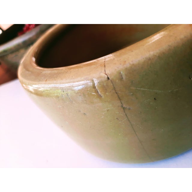 Early 20th Century Art Deco Crock Pottery Dog Bowl For Sale - Image 5 of 10