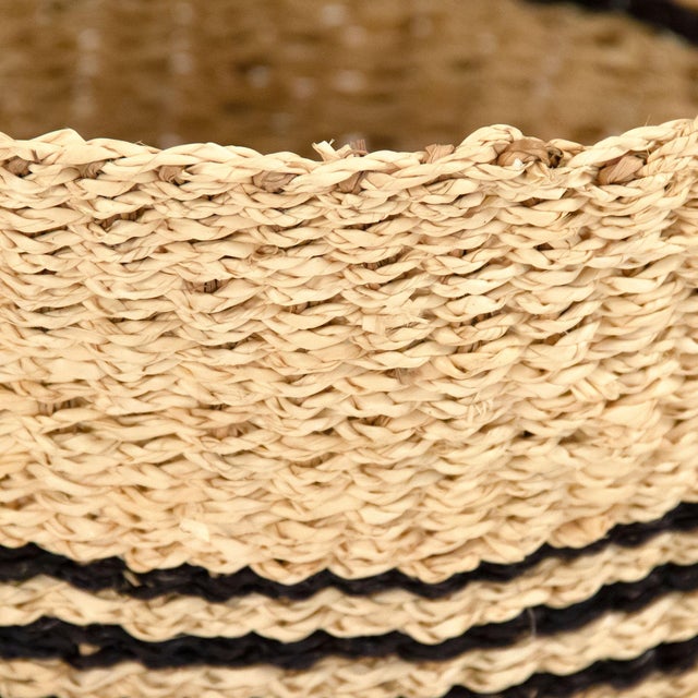 Boho Chic Axel Woven Basket in Brown - A Pair For Sale - Image 3 of 3