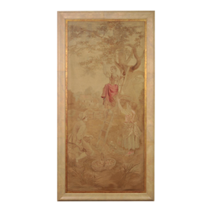 19th Century French Aubusson Harvest Tapestry Framed Panel 9.5 Ft