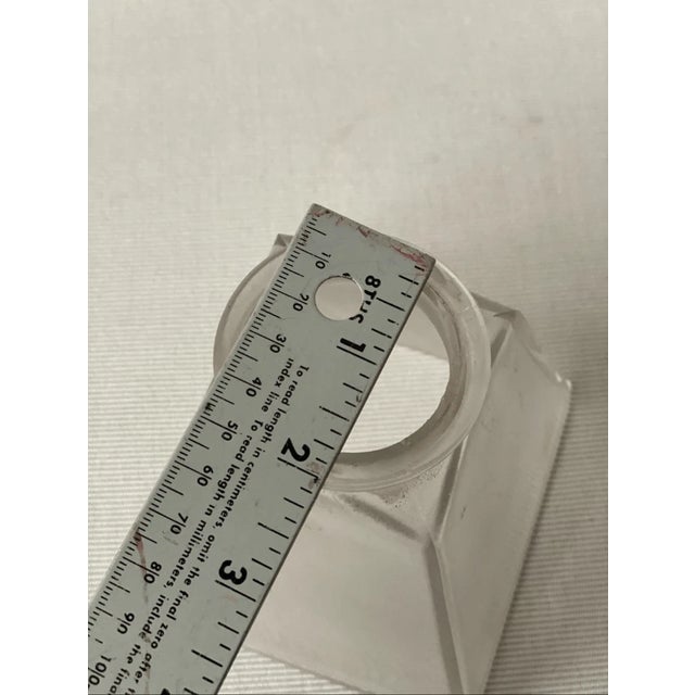 Vintage Art Deco Style Pyramidal Frosted Glass Shade For Sale - Image 4 of 4