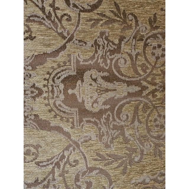 Late 20th Century Late 20th Century Southwood Mahogany Rococo Sofa Damask Fabric Carved Frame Made North Carolina For Sale - Image 5 of 10