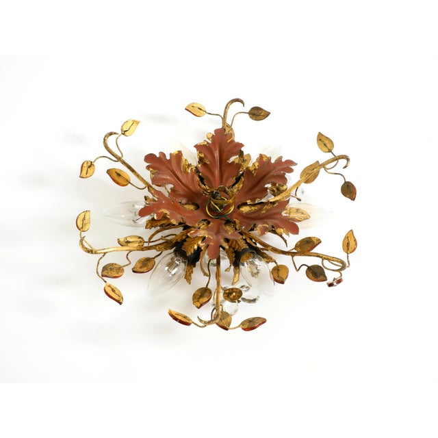 Gold-Plated Ceiling Lamp by Banci Firenze, Italy, 1960s For Sale - Image 18 of 18