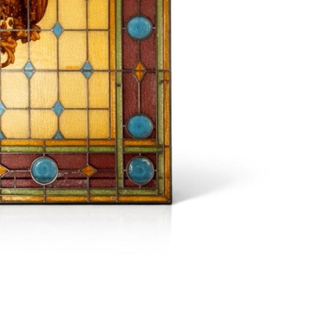Louis XVIII Renaissance Stained Glass, 19th Century For Sale - Image 5 of 6