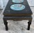 Metal Wood Coffee Table Painted Black Lacquer Chinese Cloisonne Enamel Panels 36" For Sale - Image 7 of 12
