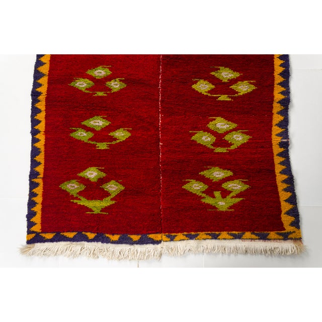 Colorful Anatolian Decorative Wool Carpet For Sale - Image 4 of 10