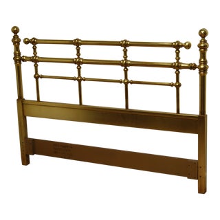 Drexel Barbados Queen Gold Wood Headboard For Sale