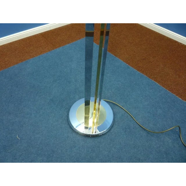 Regency Italian Brass & Chrome Floor Lamp, 1970s For Sale - Image 4 of 10