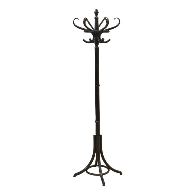Black Bentwood Coat Rack, 1970s For Sale