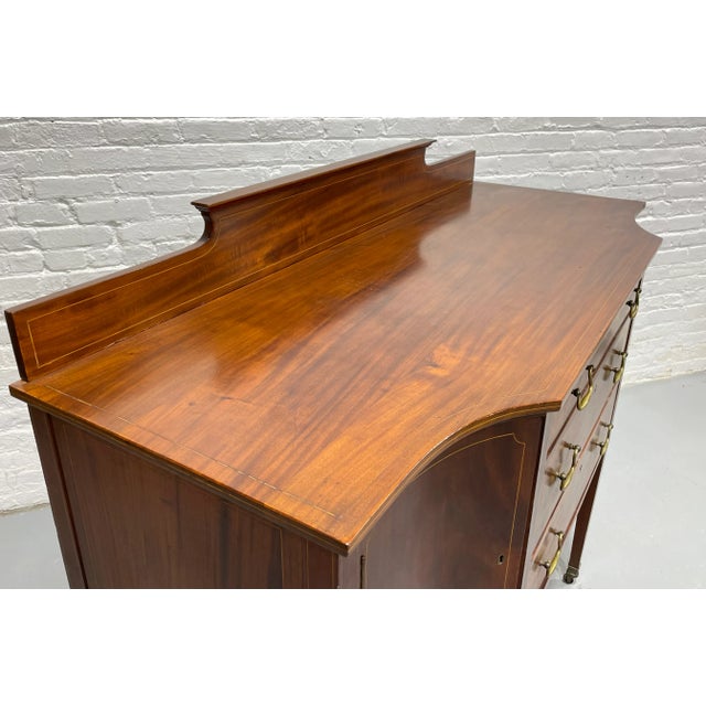 1910s Antique Sheraton Styled Mahogany Sideboard / Server, C. 1910’s For Sale - Image 5 of 12