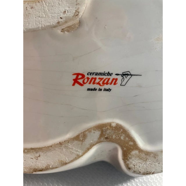 Large Mid 20th Century Ronzan Ceramic Gray Tabby Cat For Sale - Image 11 of 13