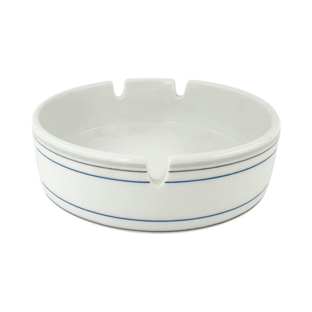 Ceramic Vintage Carlton InterContinental Cannes France Porcelain Ashtray French Riviera For Sale - Image 7 of 10