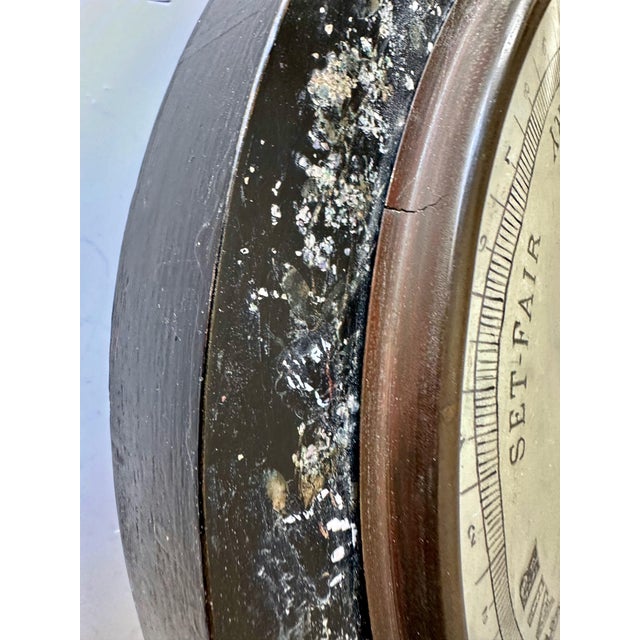 19th-Century Victorian Banjo Mother Pearl Wall Barometer For Sale - Image 10 of 18