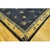 1930s Navy Floral Deco Antique Chinese Peking Knotted Wool Rug 8'2" X 9'8" For Sale - Image 11 of 12