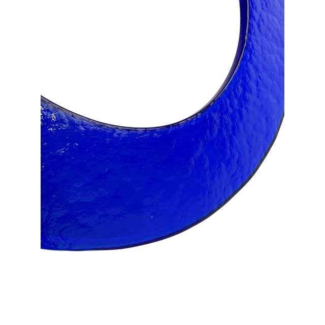 Italian Blue and White Round Vetri Murano Wall Light, 1980s For Sale - Image 13 of 15