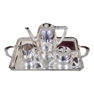 Art Deco Silver-Plated Coffee Service from Wiskemann For Sale