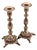 Silver Candlesticks with Turned and Engraved Stems, Set of 2 For Sale
