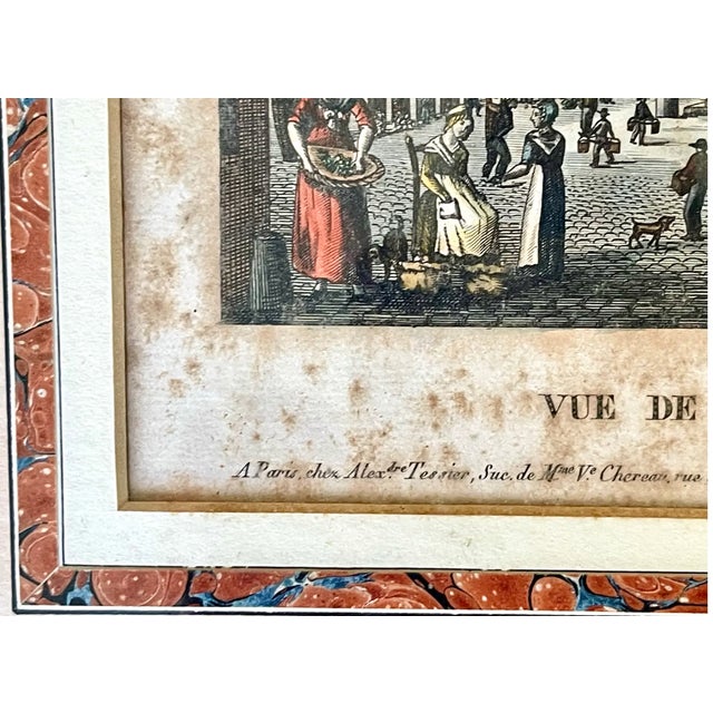 18th C. Alexandre Tessier (1737-1820) Copper Engravings of Paris, a Pair For Sale - Image 10 of 11