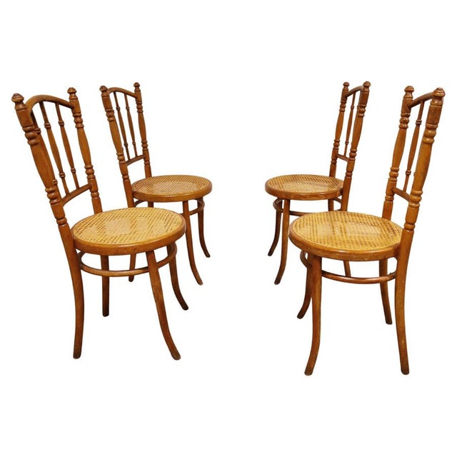 Vintage Bistro Chairs, 1950s, Set of 4 For Sale - Image 9 of 9