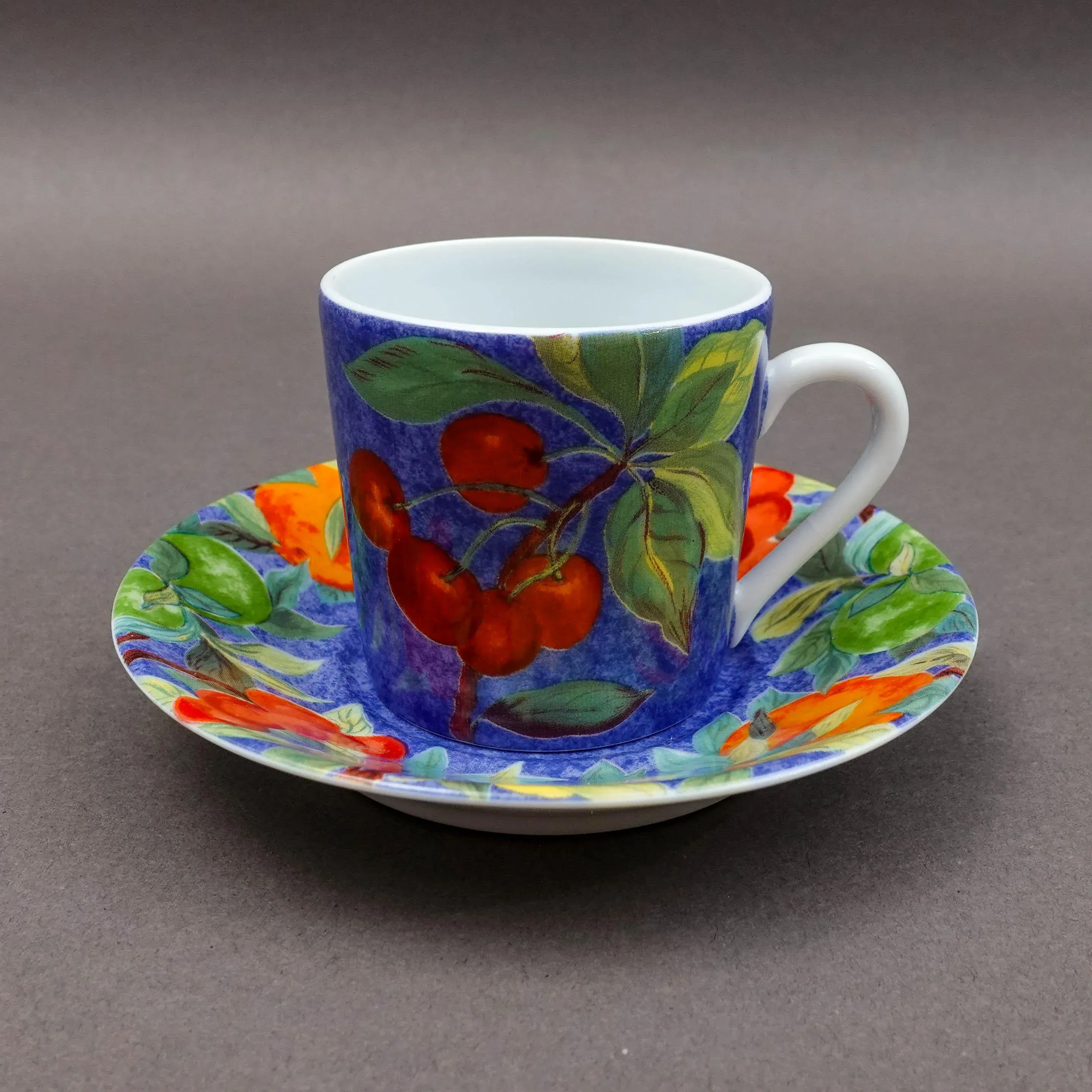 Mid 20th Century Laure Japy Paris Limoges Jardin Bleu Fruit