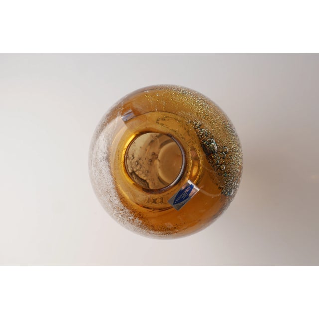 Mid-Century Scandinavian Modern Finnish Art Glass Vase by Heikki Orvola, 1974 For Sale - Image 9 of 11